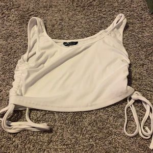 white shein crop top